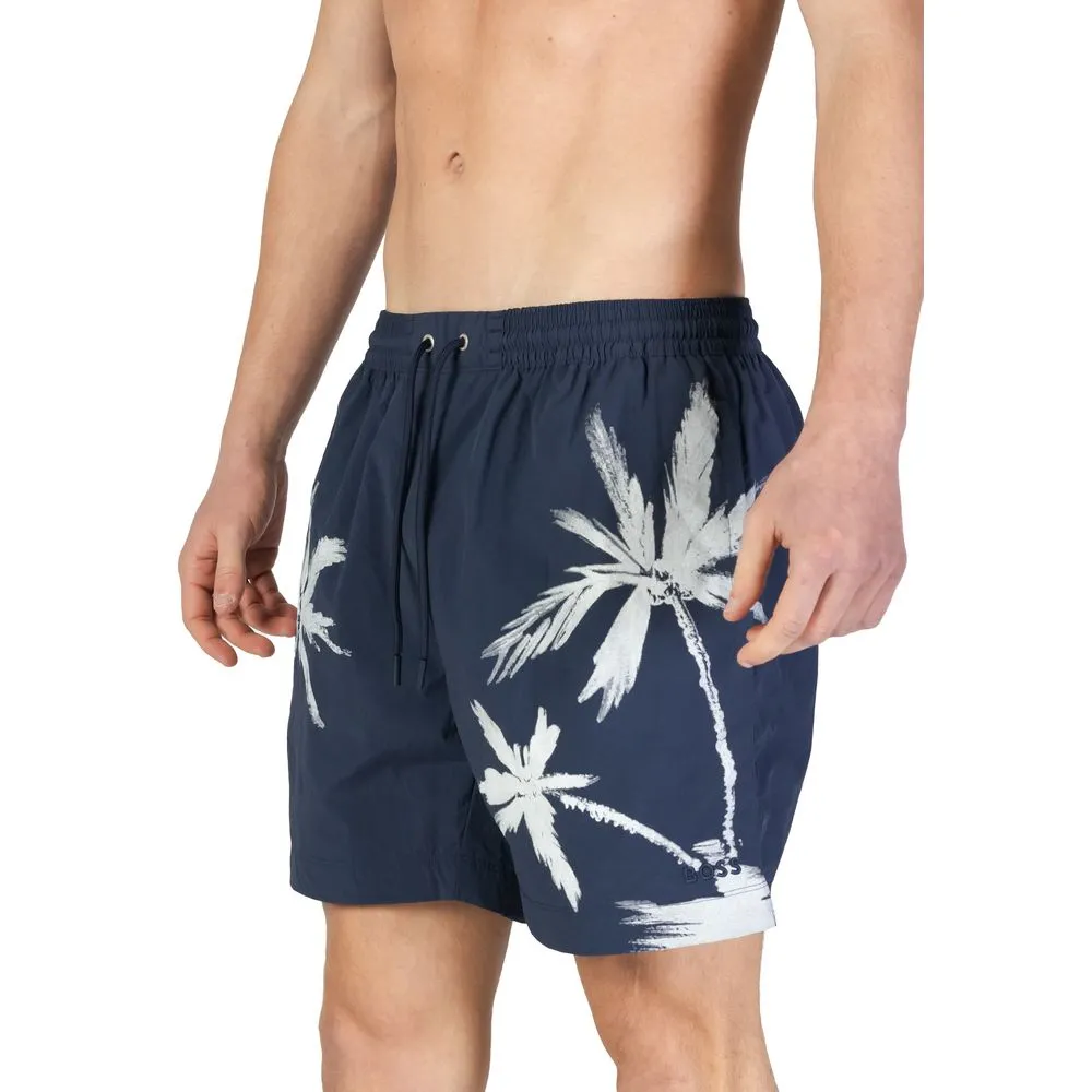 Hugo Boss Men's Blue Polyamide Swimwear