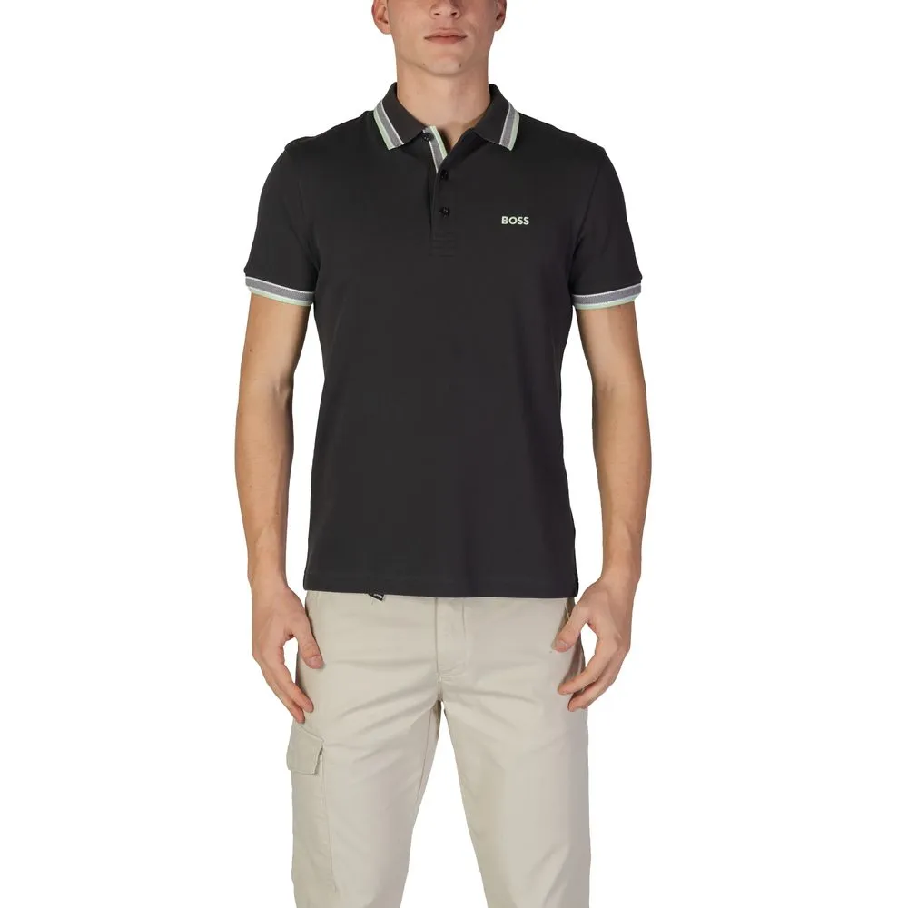 Hugo Boss Men's Gray Cotton Polo Shirt