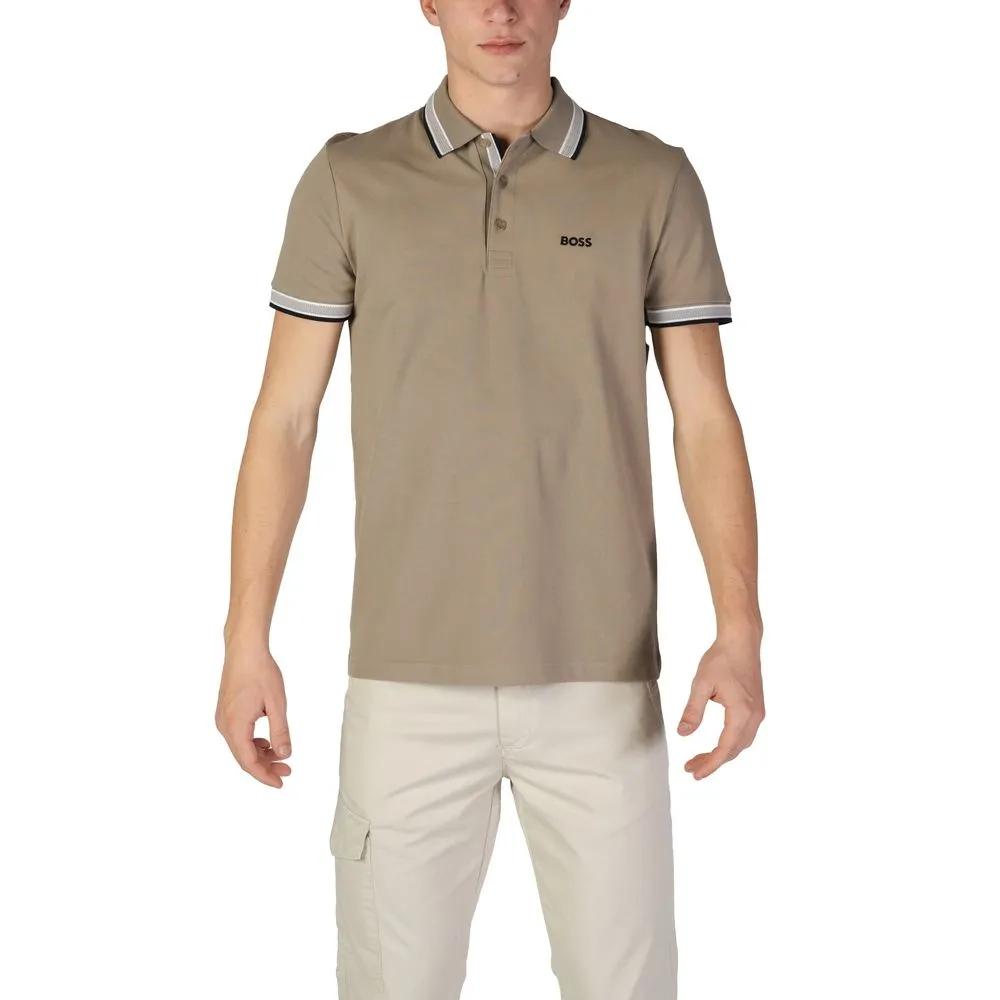 Hugo Boss Men's Gray Cotton Polo Shirt