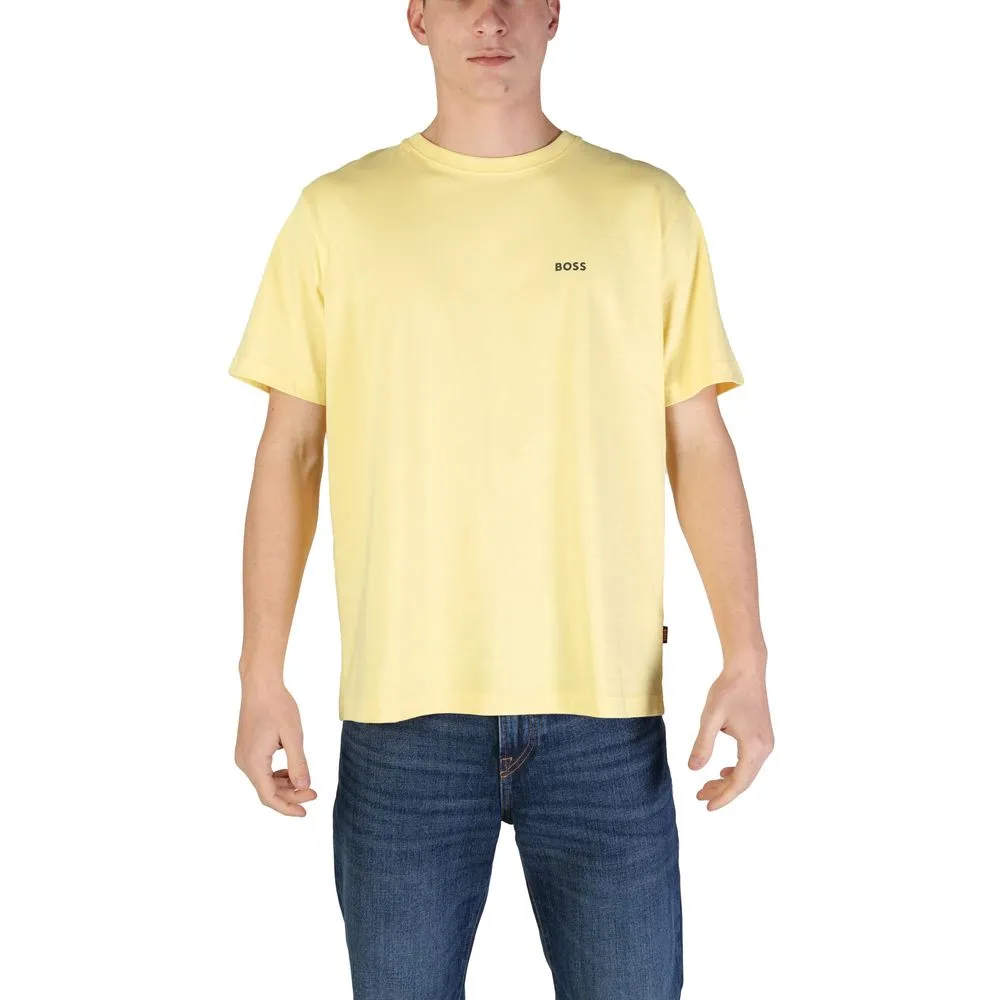 Hugo Boss Men's Yellow Cotton T-Shirt