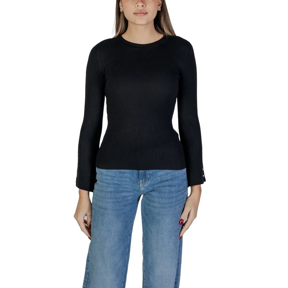 Only Women's Black Viscose Tops & T-Shirt
