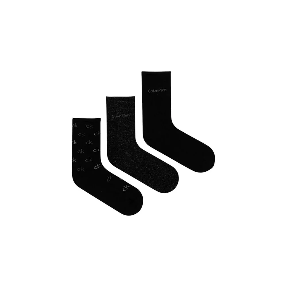 Calvin Klein Women's Black Cotton Tights & Sock