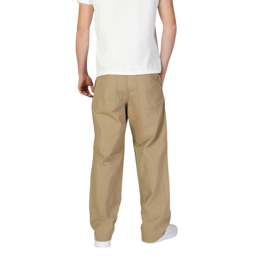 Jack Jones Men's Beige Cotton Jeans & Pant