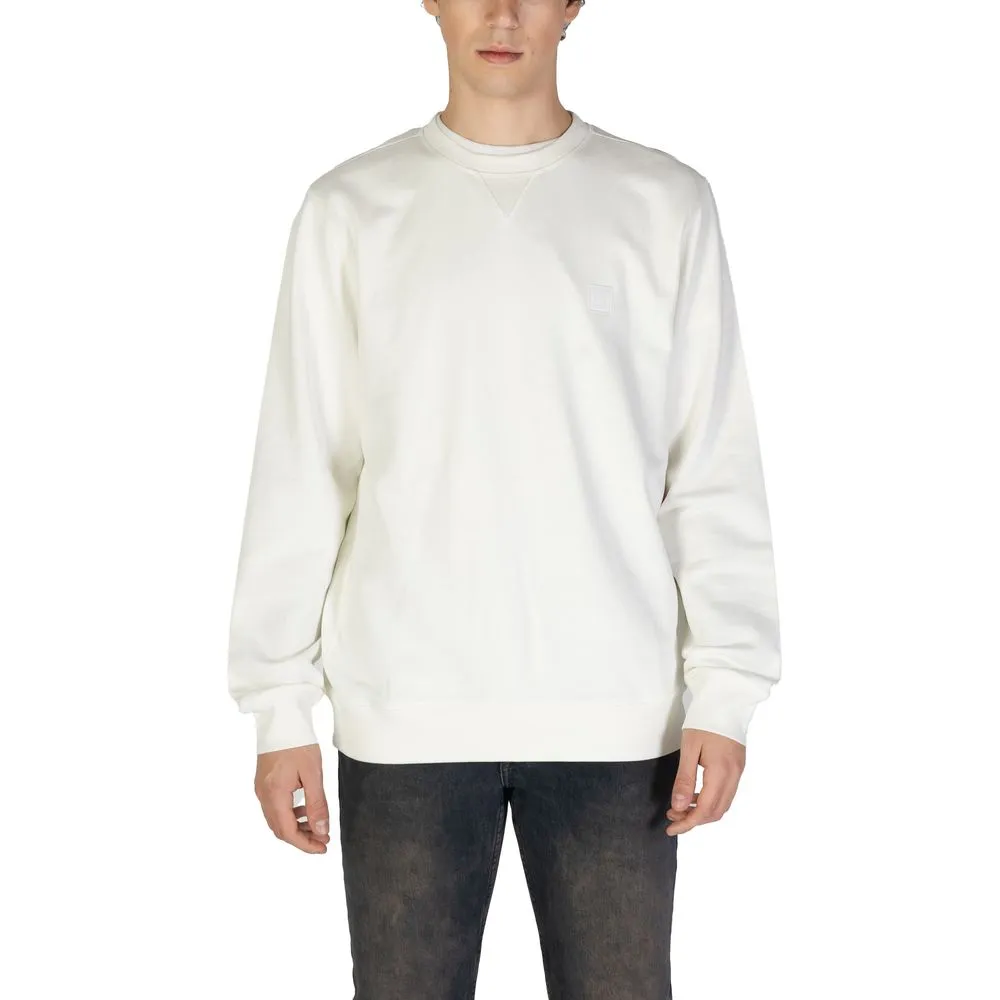 Hugo Boss Men's White Cotton Sweater
