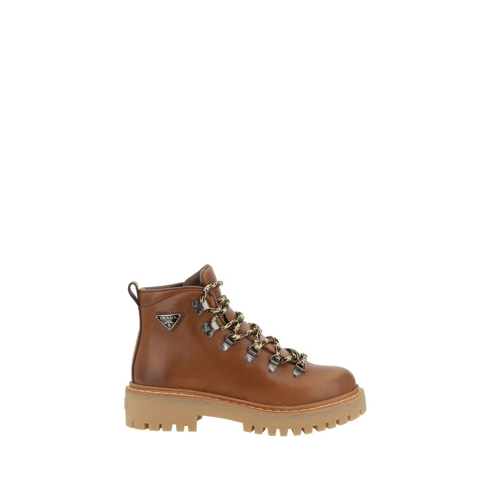 Prada Women's Lace-up Ankle Boots