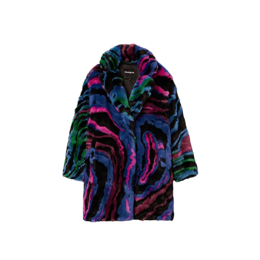 Desigual Women's Black Modacrylic Jackets & Coat