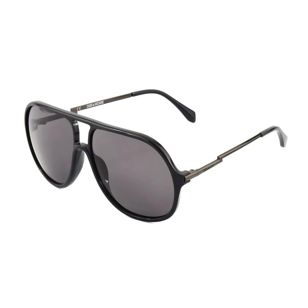 Zadig & Voltaire Unisex Black Acetate Sunglasses