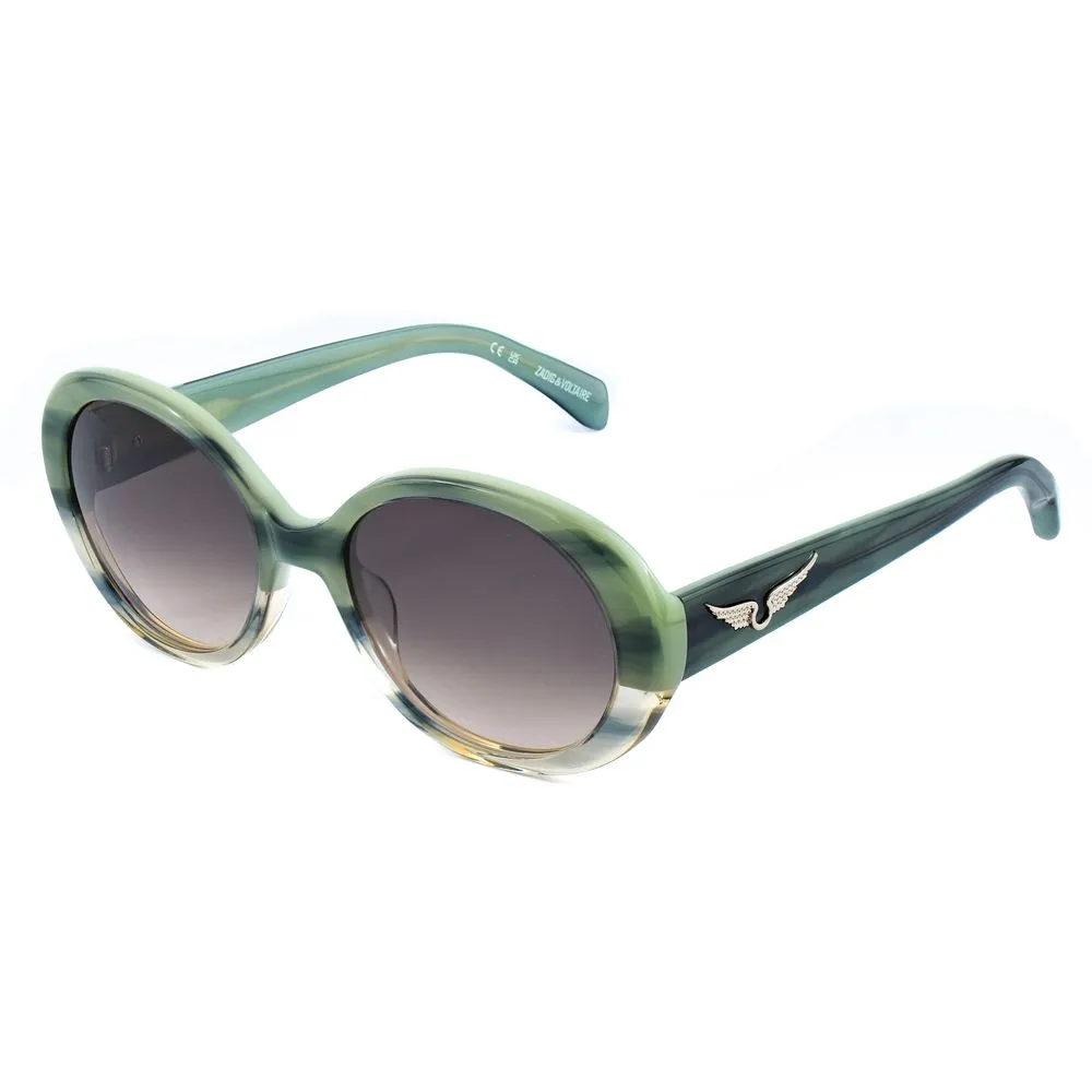Zadig & Voltaire Women's Green Acetate Sunglasses