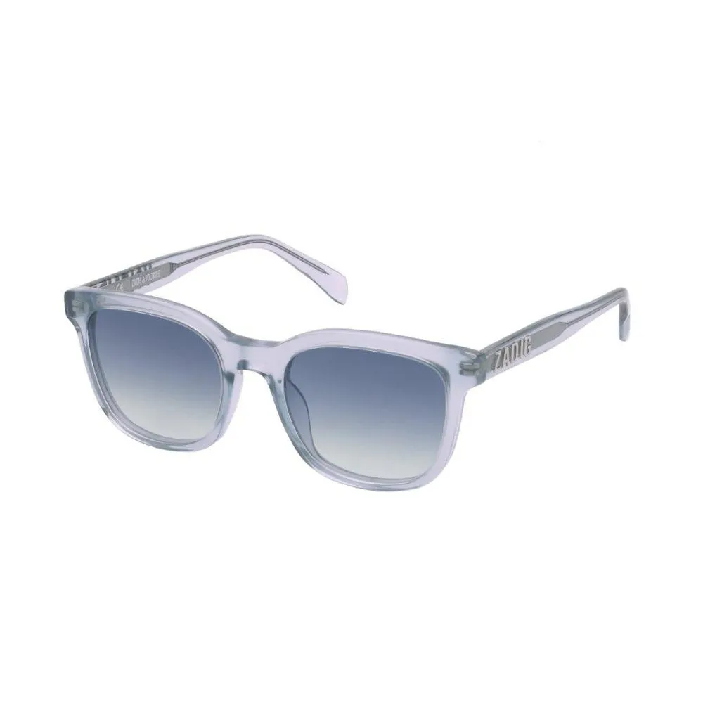 Zadig & Voltaire Unisex Blue Acetate Sunglasses