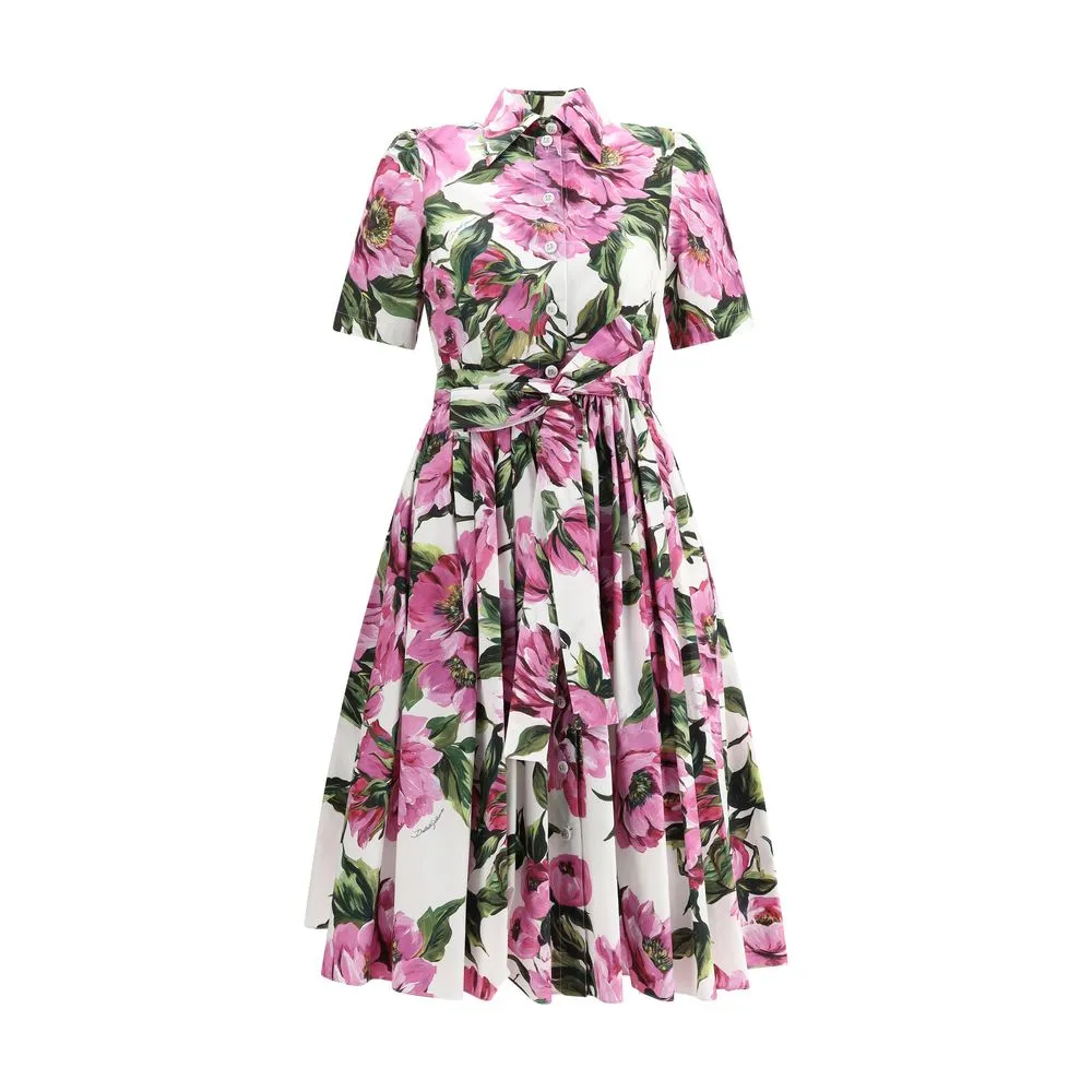 Dolce & Gabbana Women's Peony Print Chemisier Dress