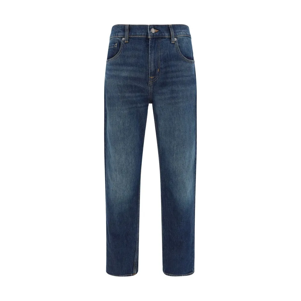 7FOR Men's The Straight Threadlike Jeans