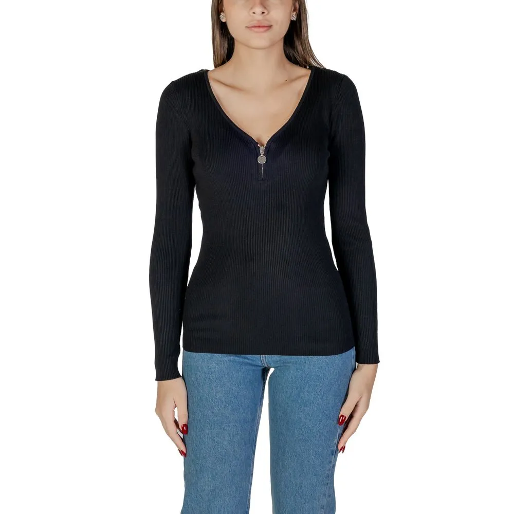 Morgan De Toi Women's Black Polyamide Tops & T-Shirt