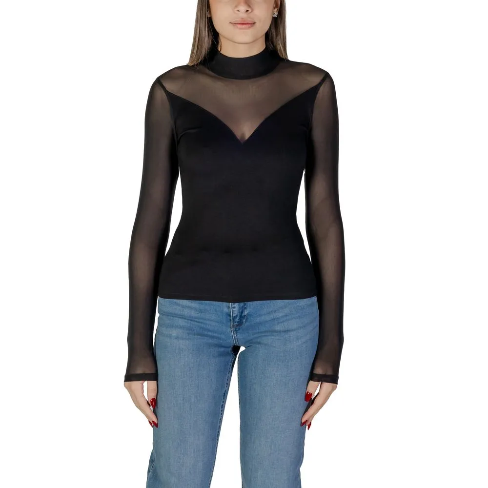 Morgan De Toi Women's Black Polyamide Tops & T-Shirt