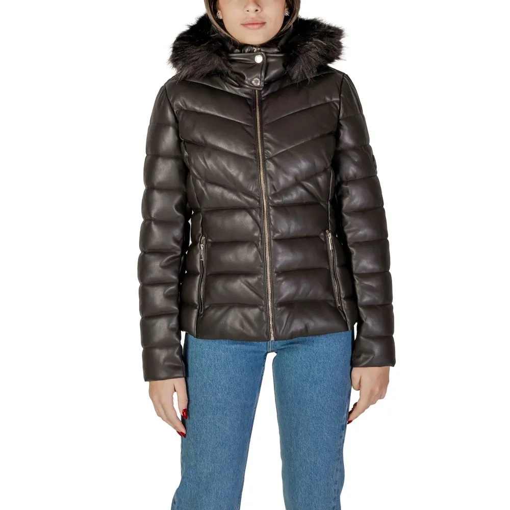 Morgan De Toi Women's Brown Polyethylene Jackets & Coat