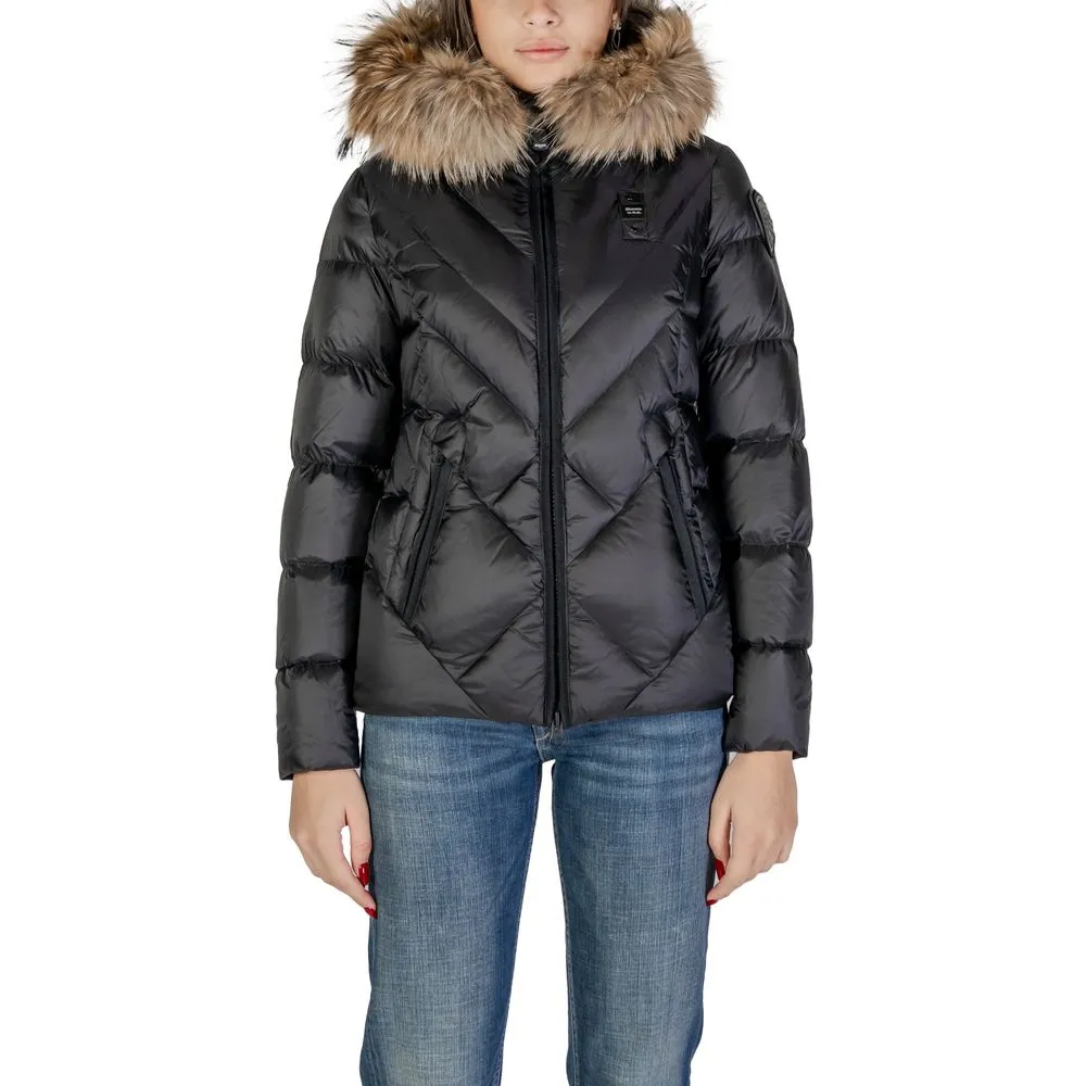 Blauer Women's Black Polyamide Jackets & Coat
