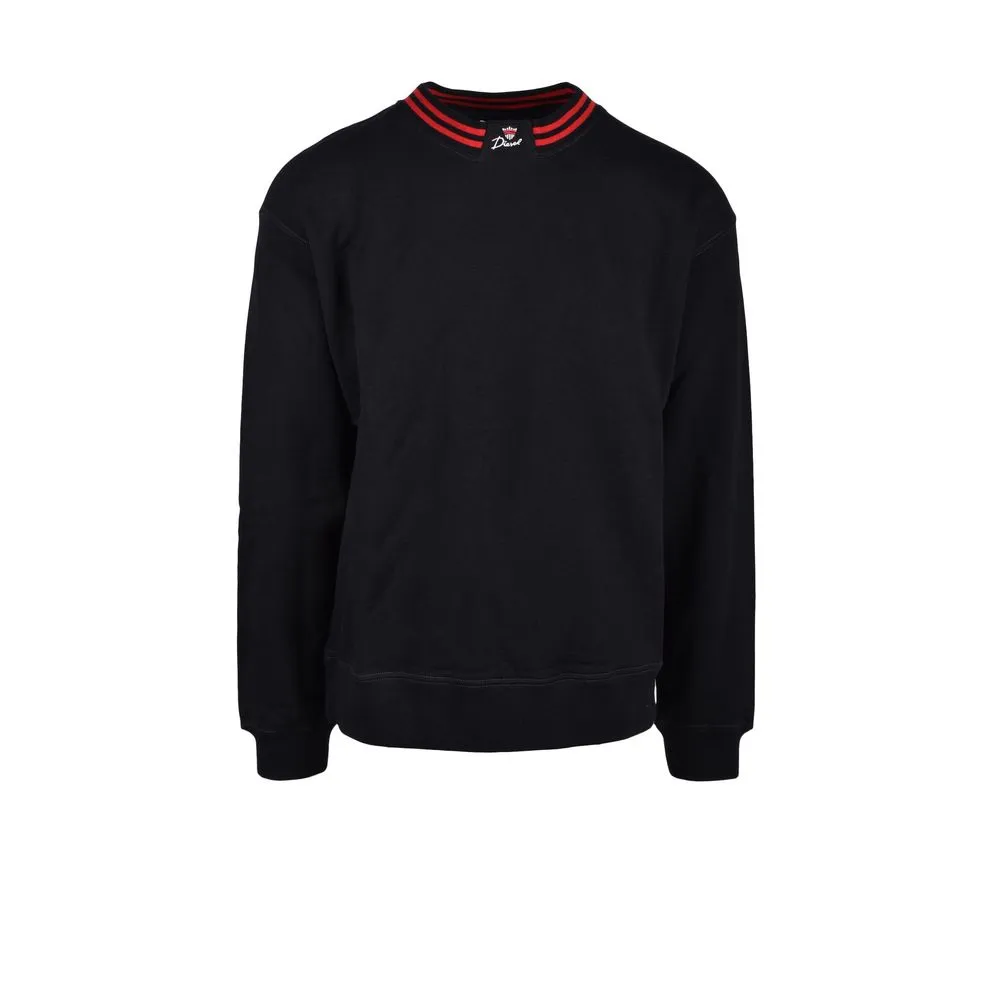 Diesel Men's Black Cotton Sweater