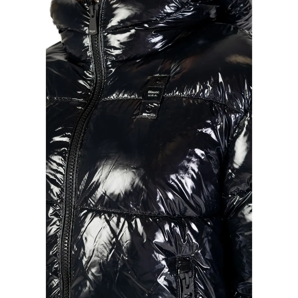 Blauer Women's Black Polyamide Jackets & Coat