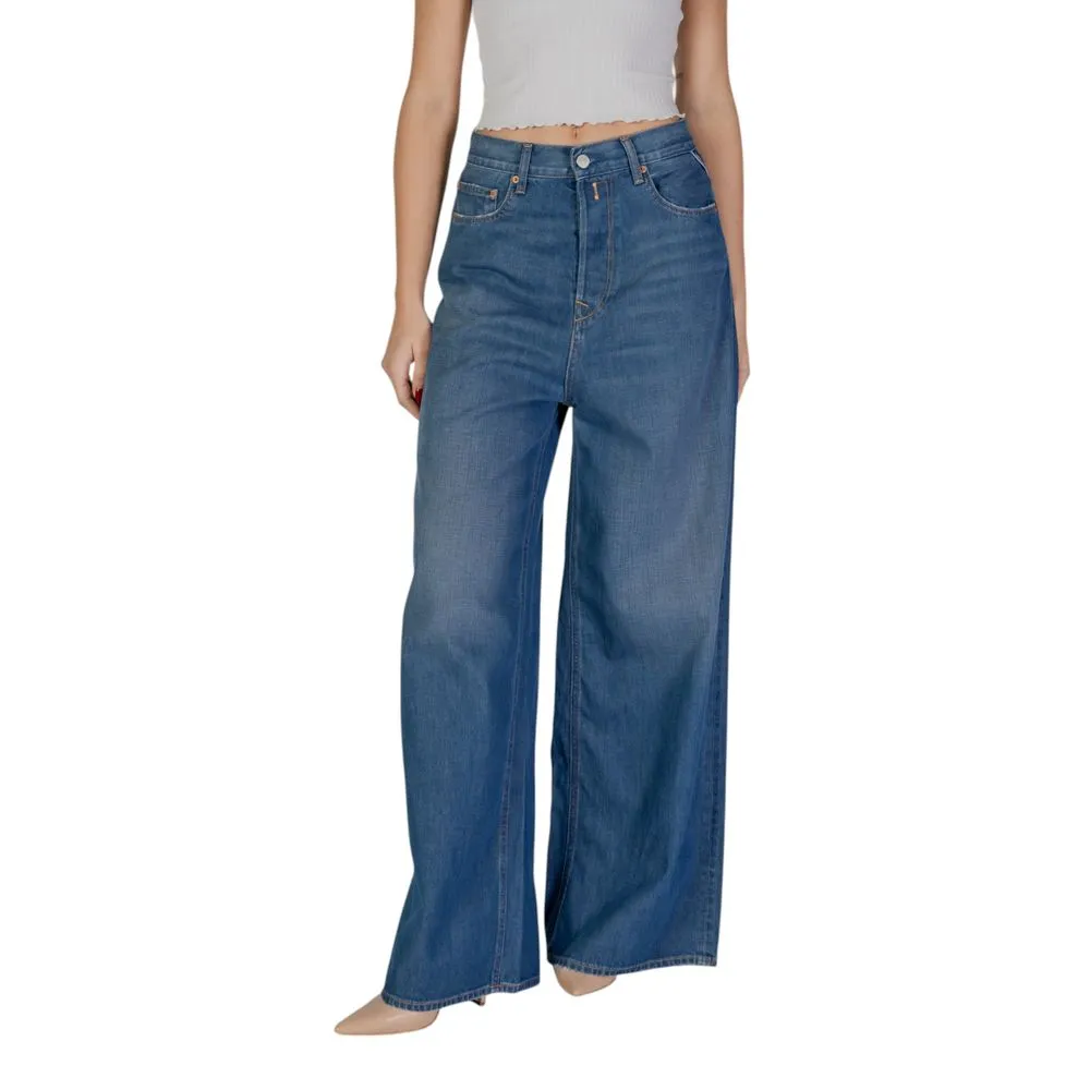 Replay Women's Blue Cotton Jeans & Pant