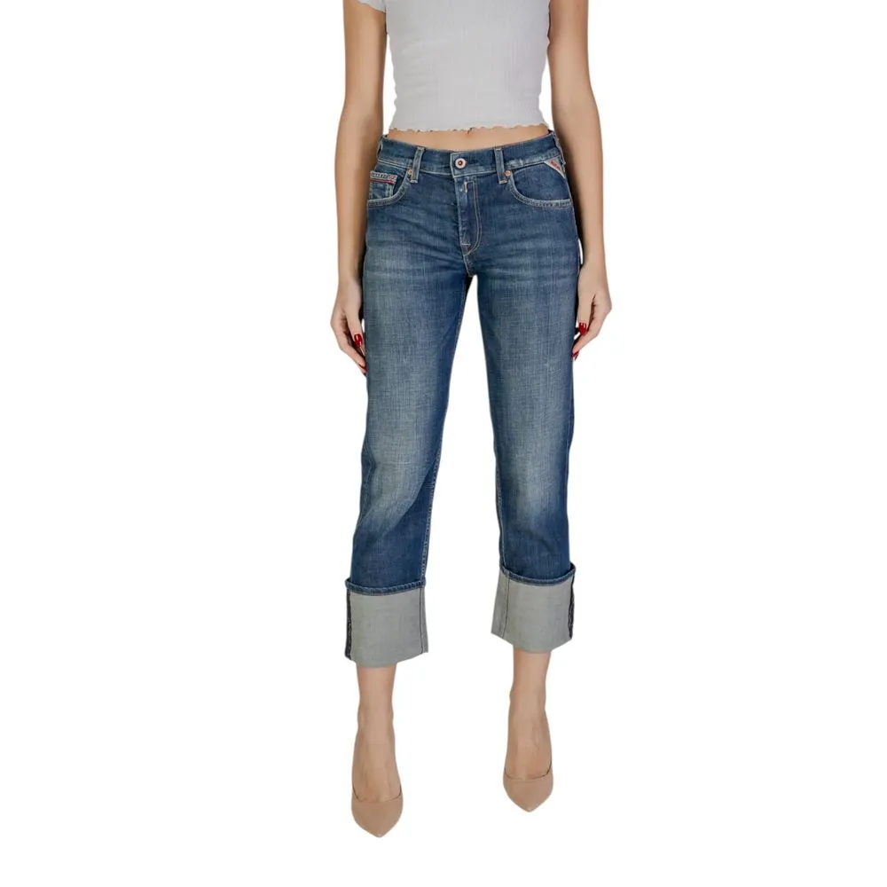 Replay Women's Blue Cotton Jeans & Pant