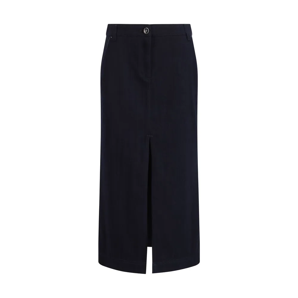 Giorgio Armani Women's Blue Cotton Skirt