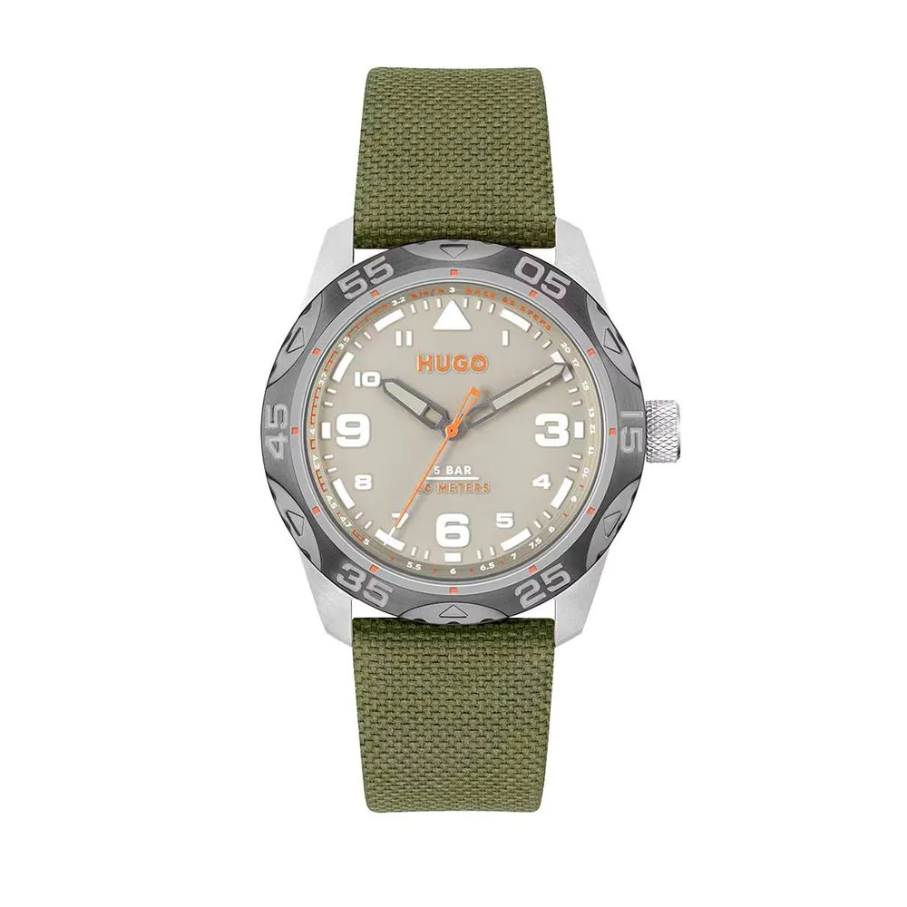 Hugo Boss Men's Green Fabric Watch