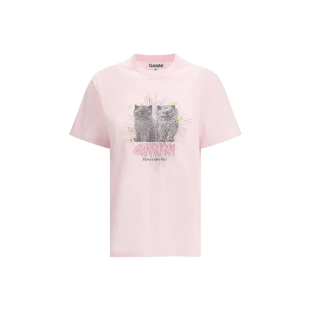 Ganni Women's Kittens T-Shirt