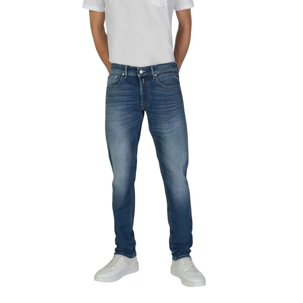Replay Men's Blue Cotton Jeans & Pant