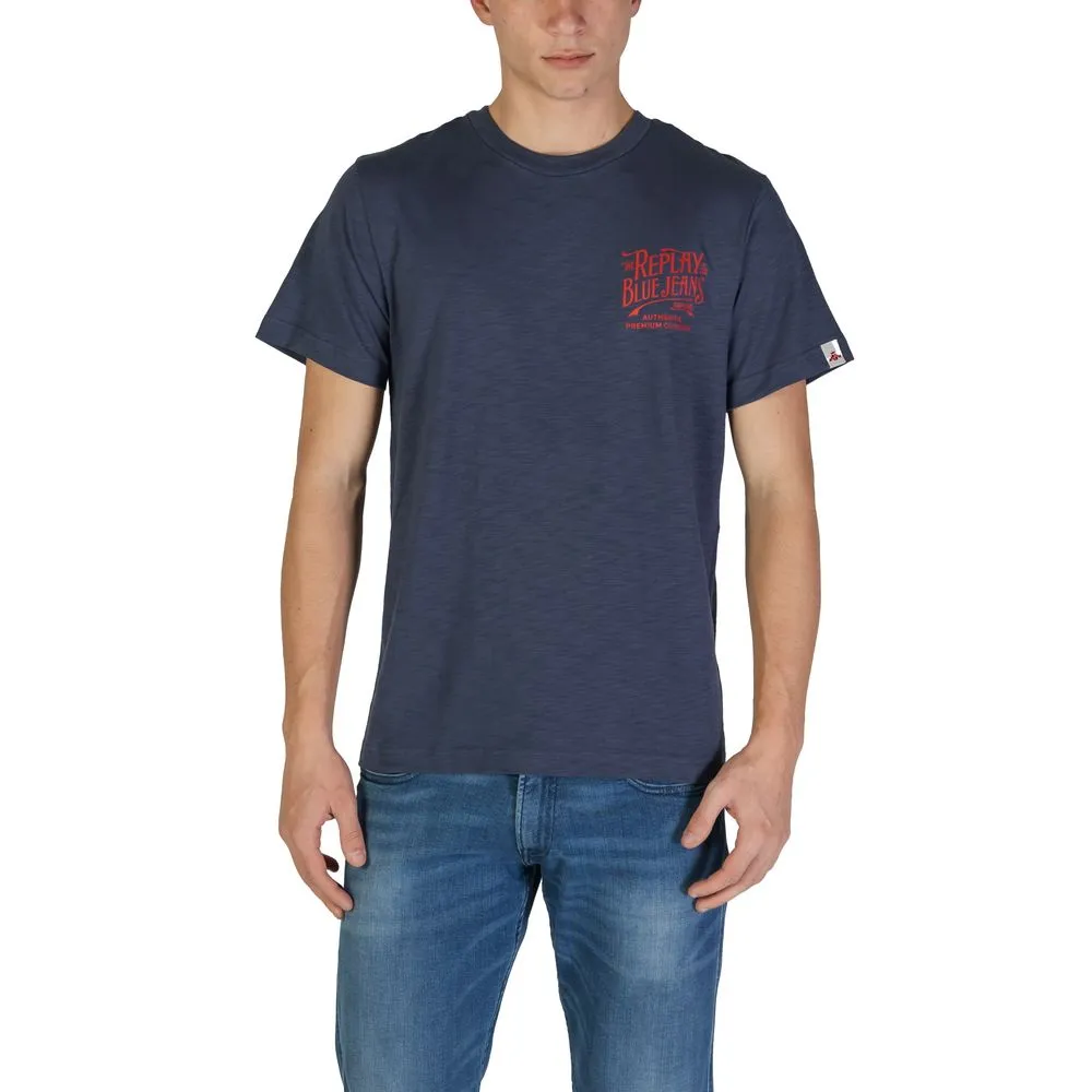 Replay Men's Blue Cotton T-Shirt