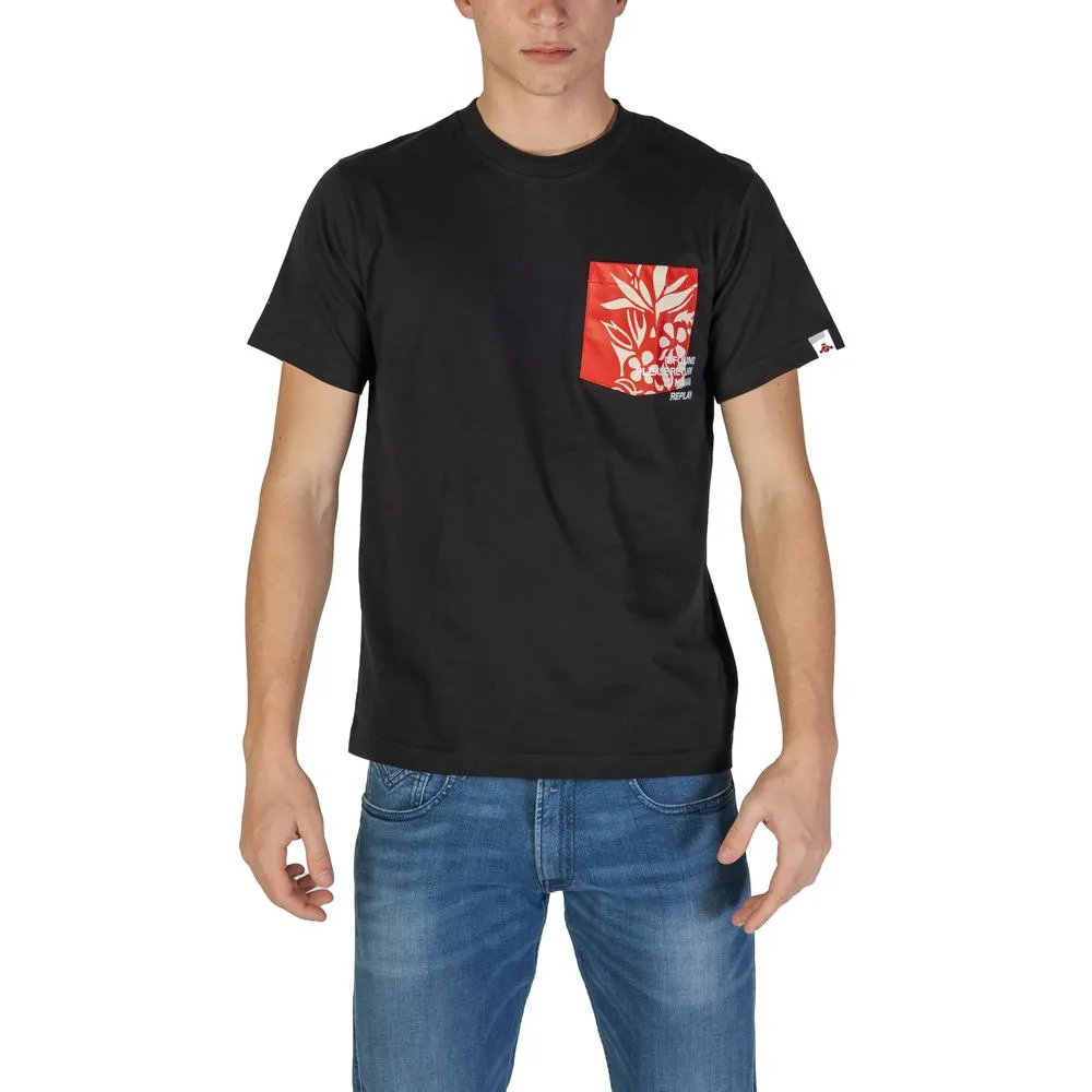 Replay Men's Black Cotton T-Shirt