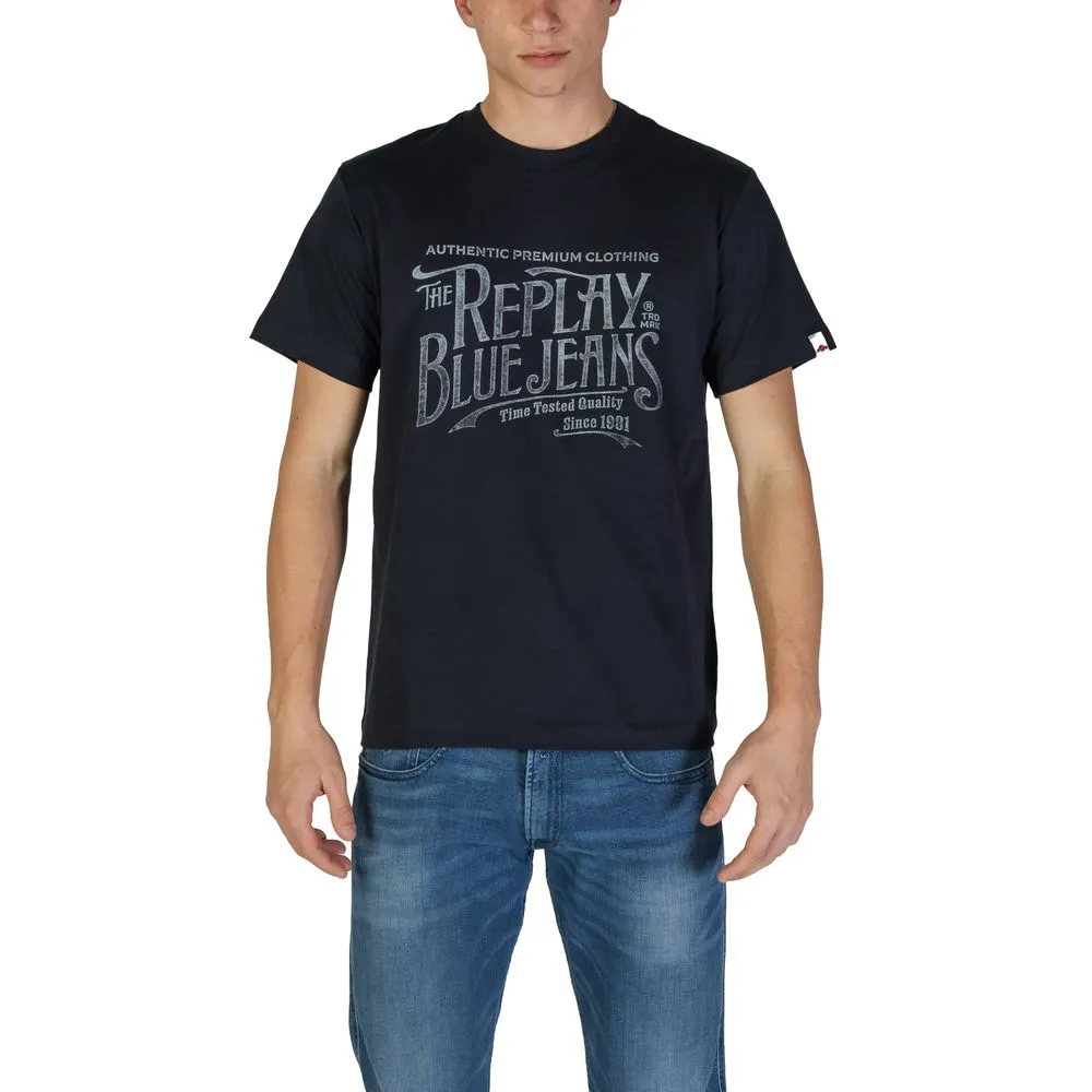 Replay Men's Blue Cotton T-Shirt