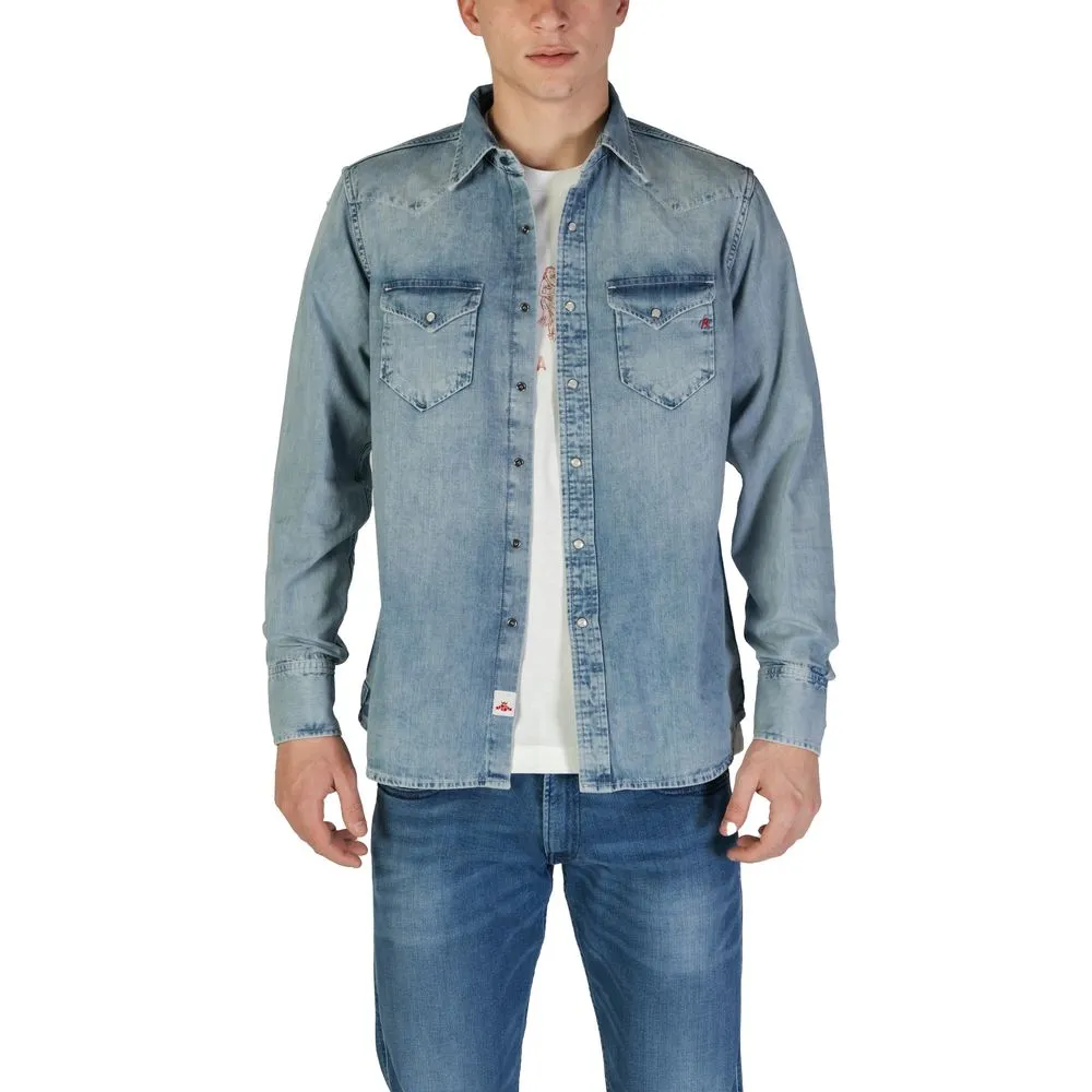 Replay Men's Light Blue Cotton Shirt