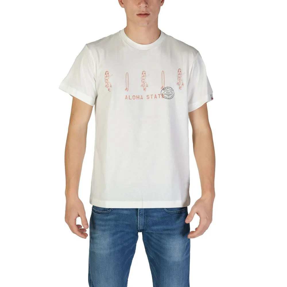 Replay Men's White Cotton T-Shirt