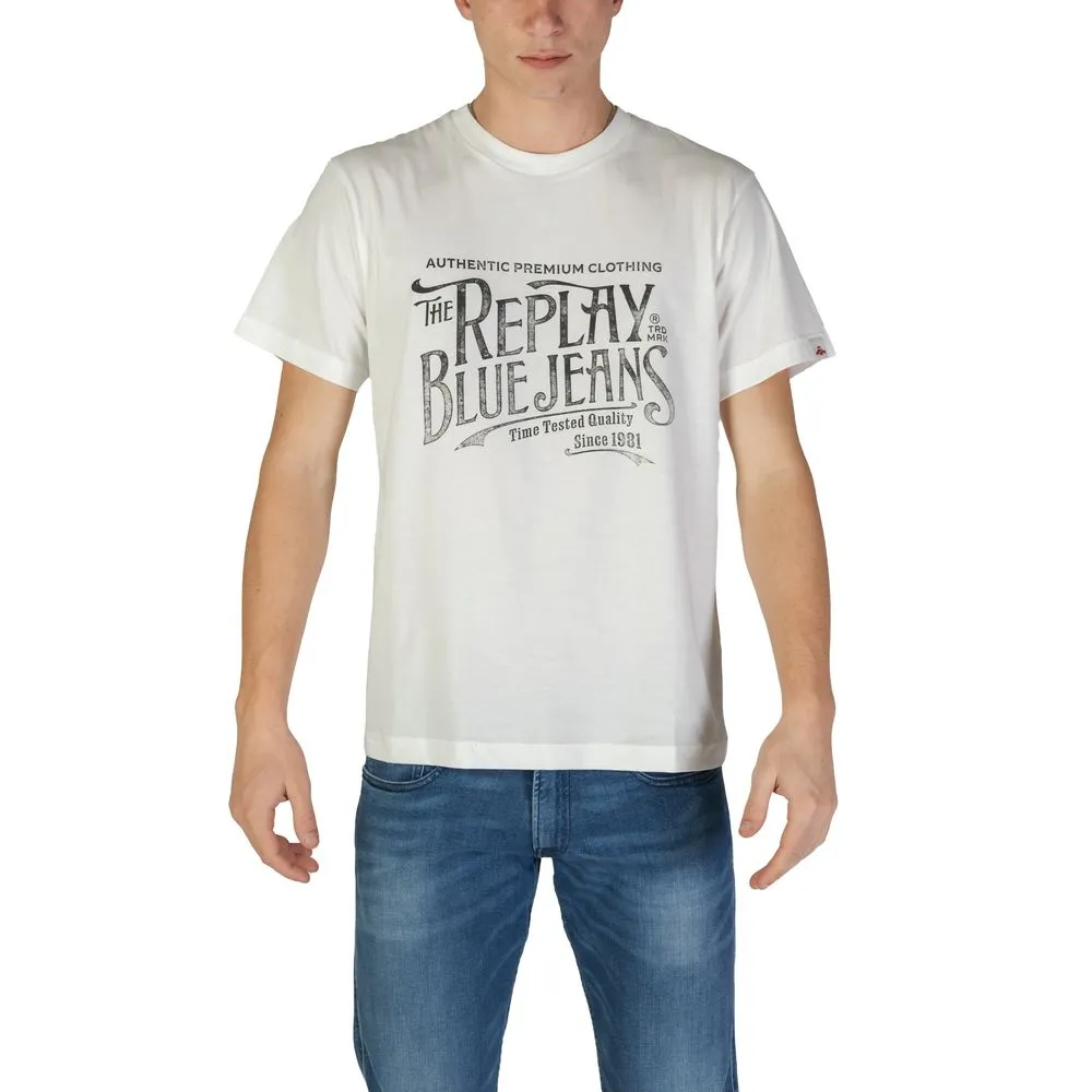 Replay Men's White Cotton T-Shirt