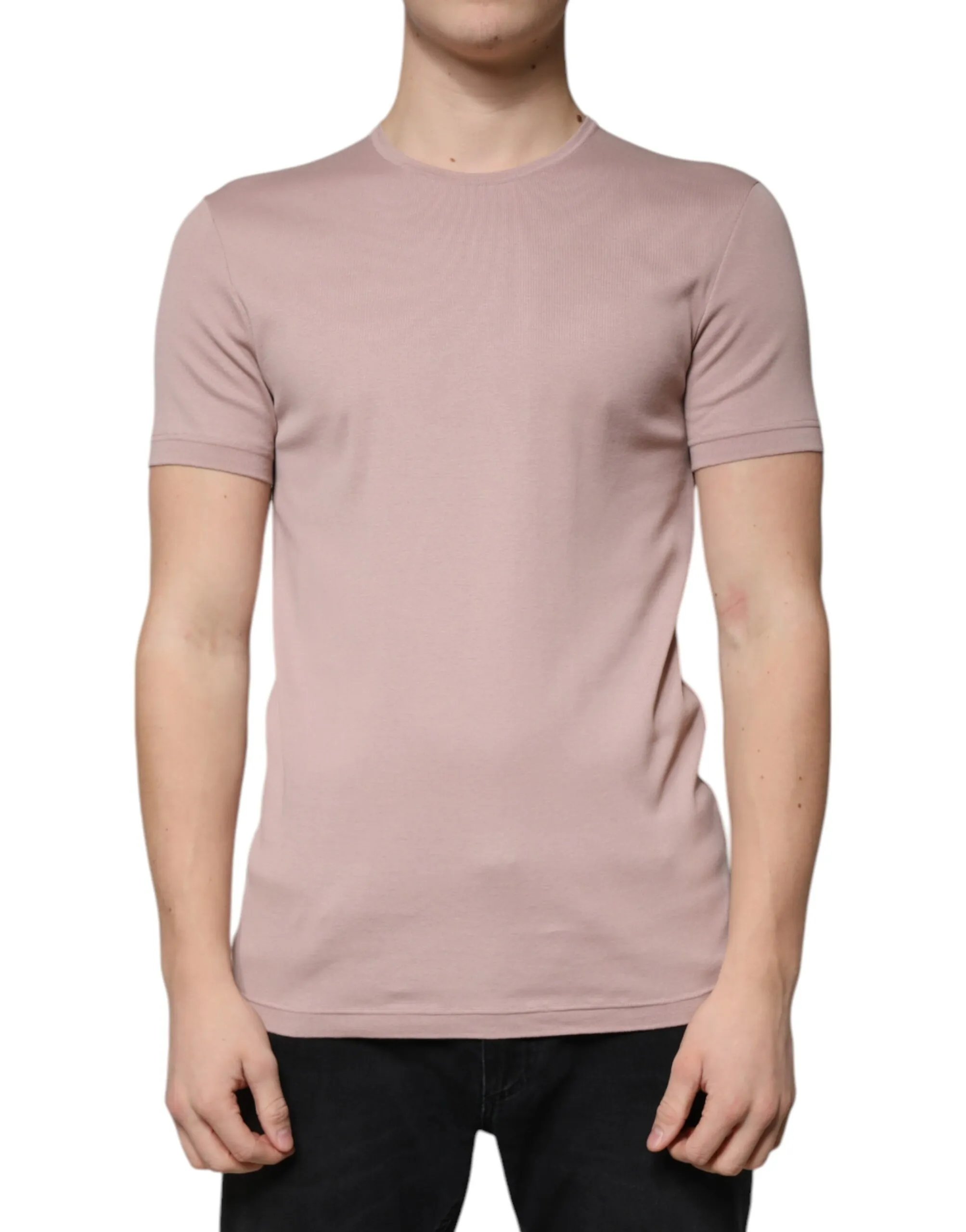 Dolce & Gabbana Men's Brown Cotton Short Sleeves Round Neck T-shirt