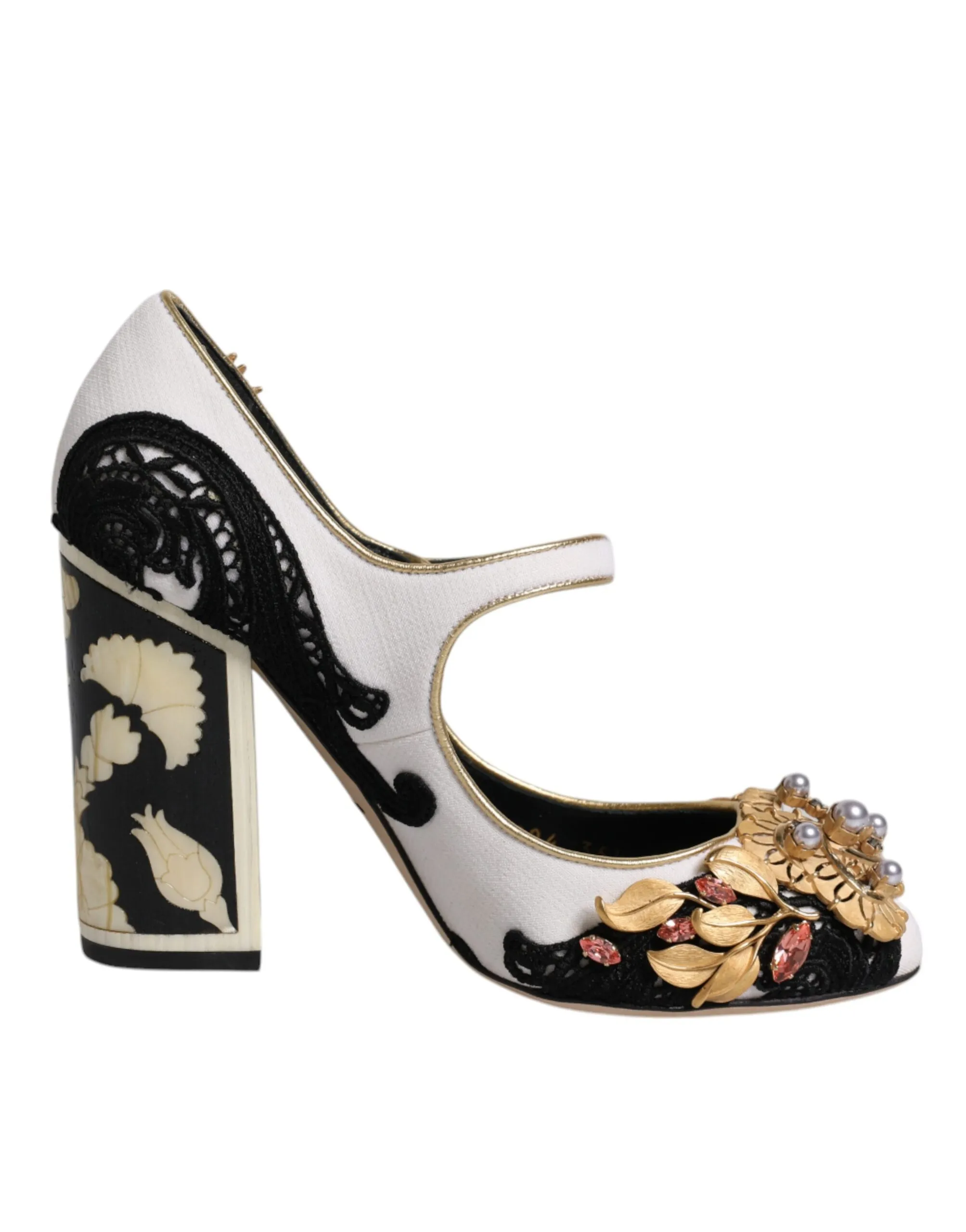 Dolce & Gabbana Women's Multicolor Embellished Heels Pumps Shoes
