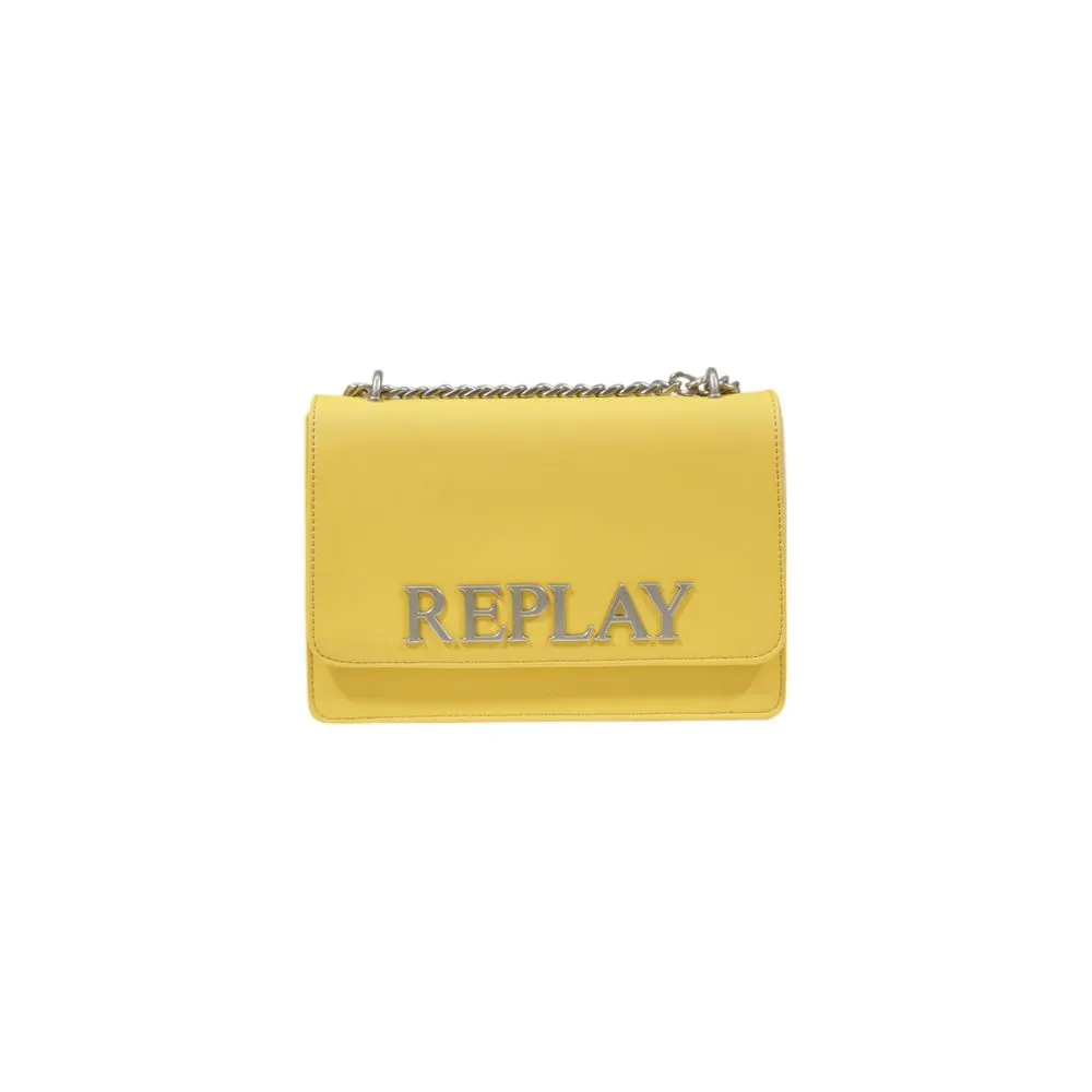 Replay Women's Yellow Polyester Handbag