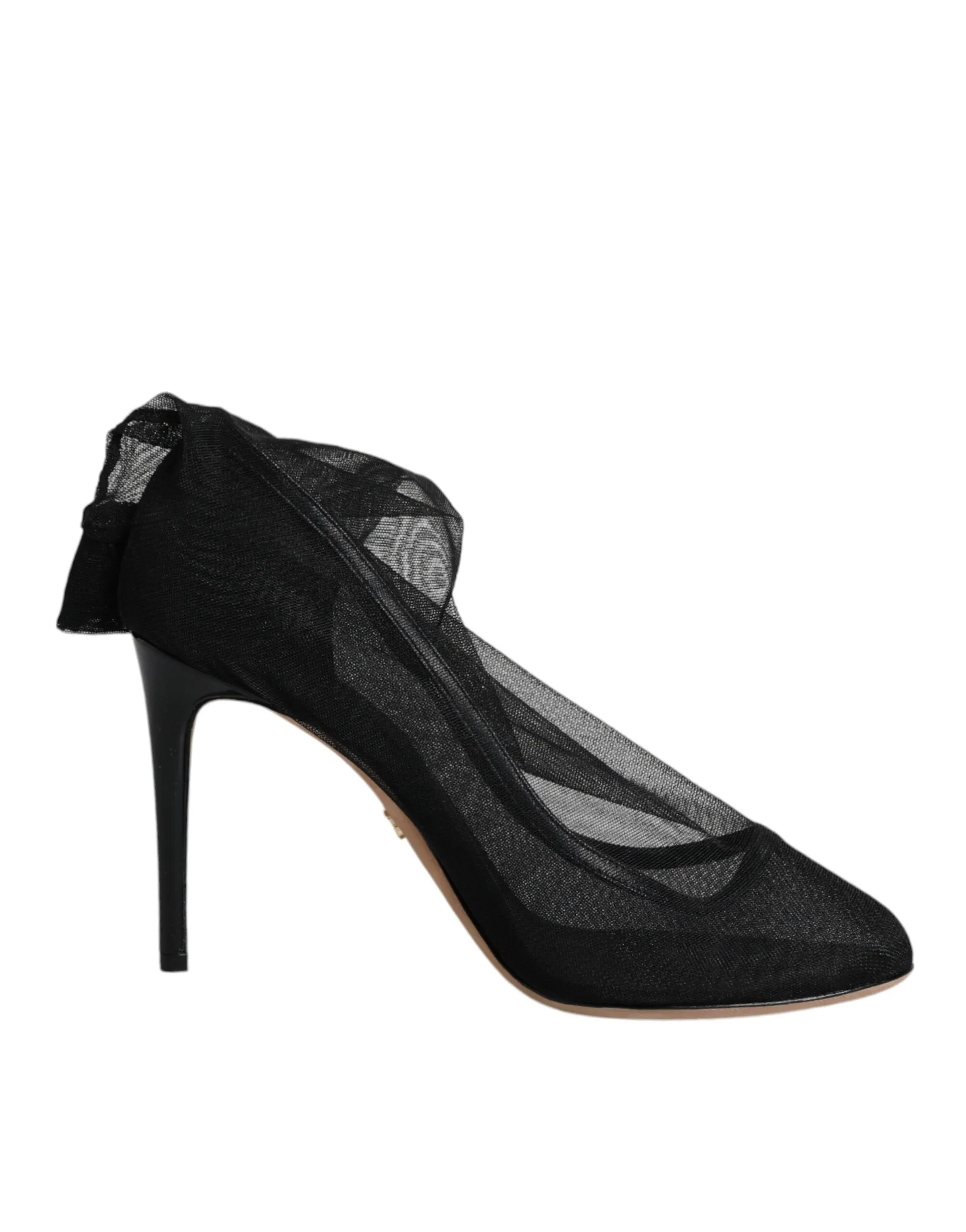 Dolce & Gabbana Women's Black Nylon Stretch Mesh Sock Boots Shoes