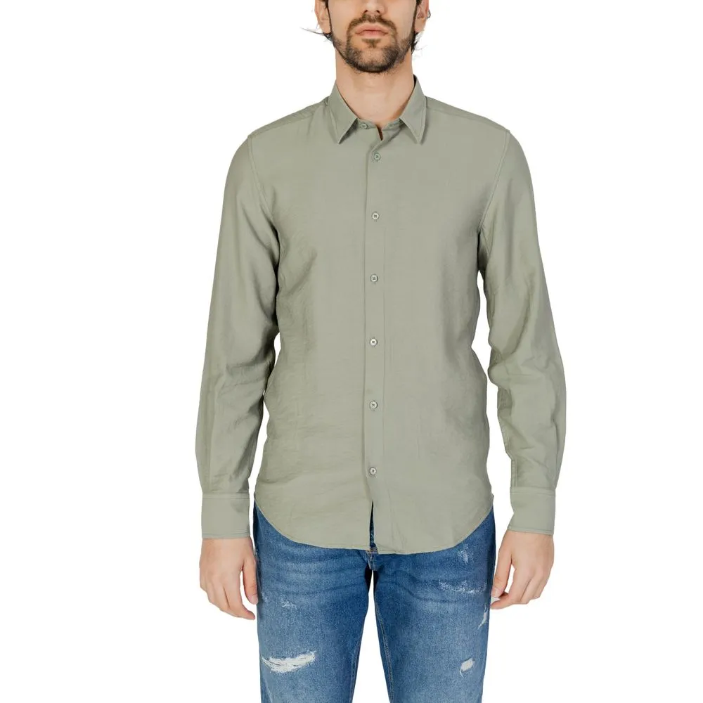 Antony Morato Men's Green Viscose Shirt