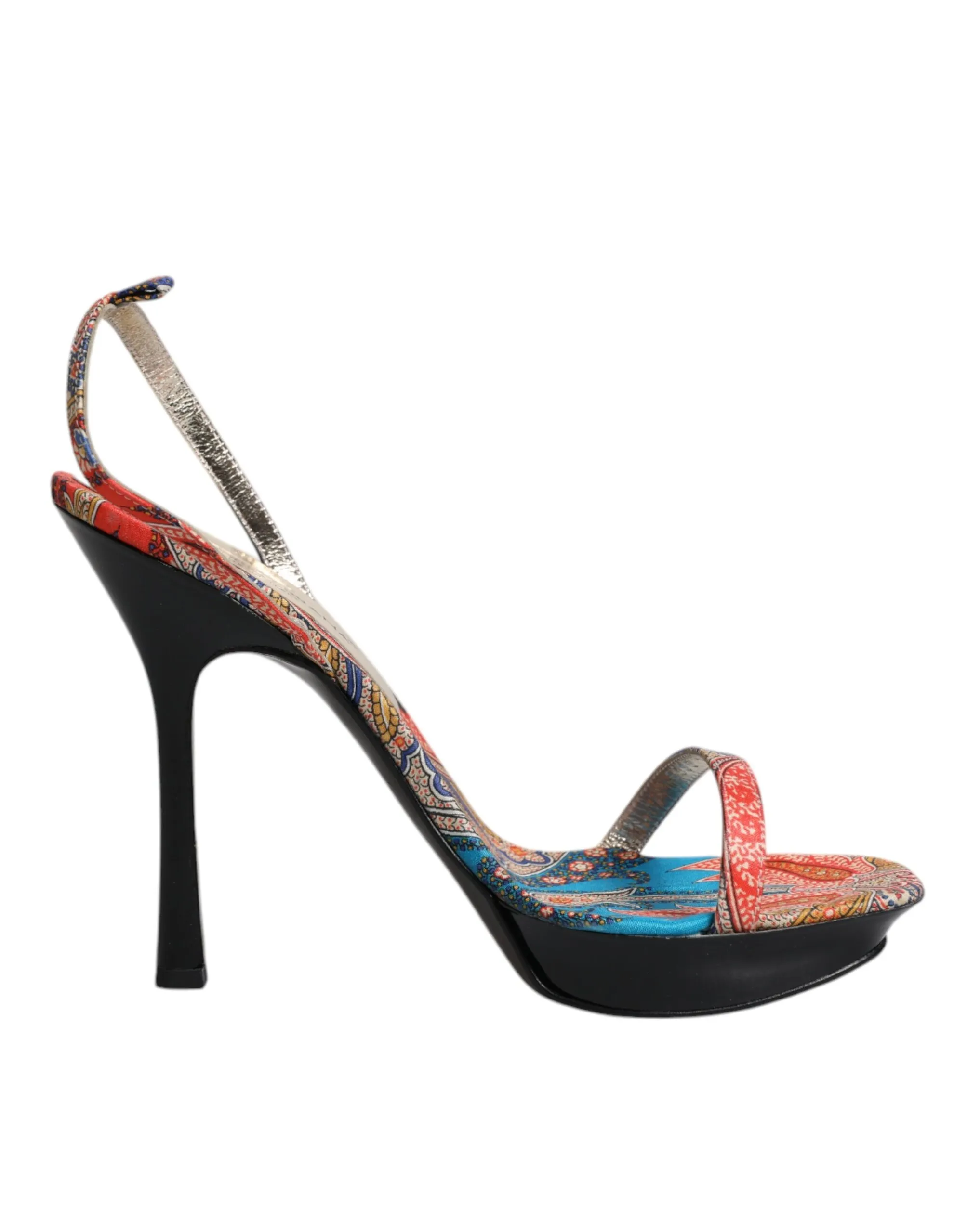 Dolce & Gabbana Women's Multicolor Floral High Heels Sandals Shoes