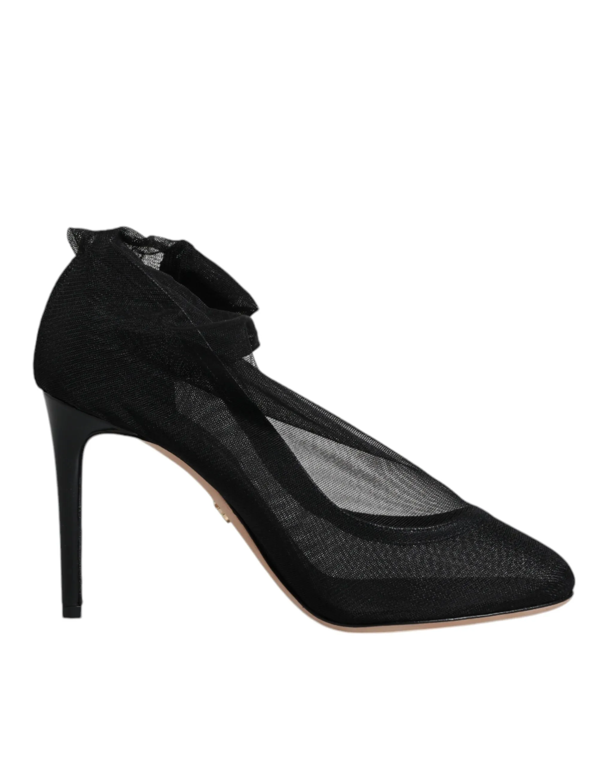 Dolce & Gabbana Women's Black Nylon Mesh Sock Style Boots Shoes