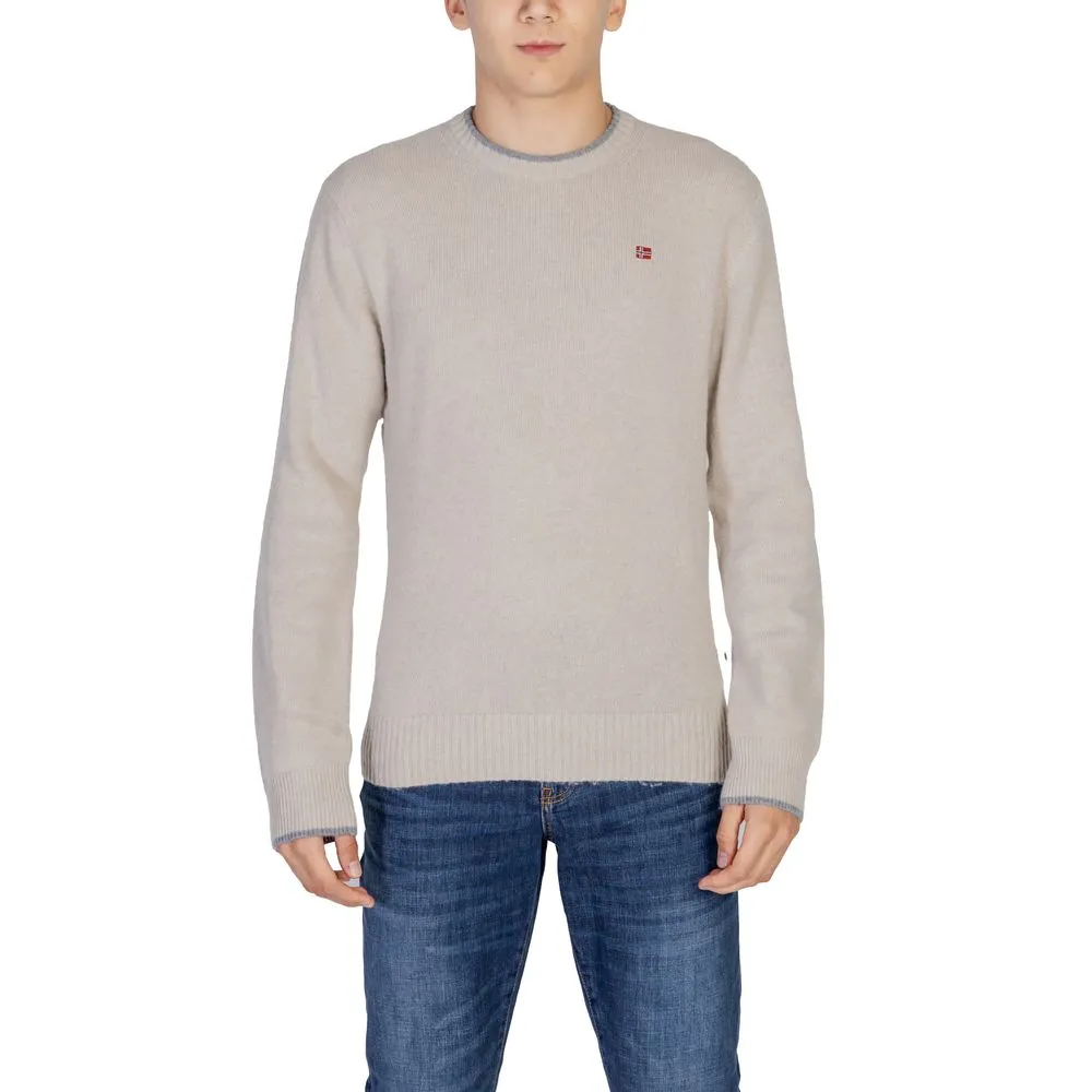 Napapijri Men's Beige Wool Sweater