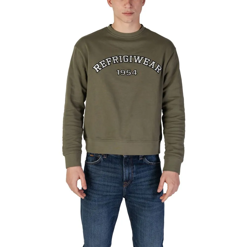 Refrigiwear Men's Green Cotton Sweater