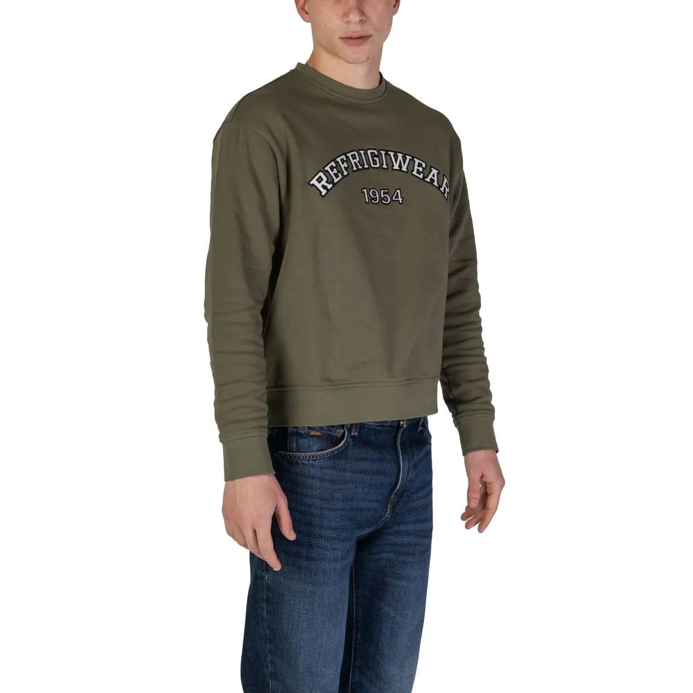 Refrigiwear Men's Green Cotton Sweater