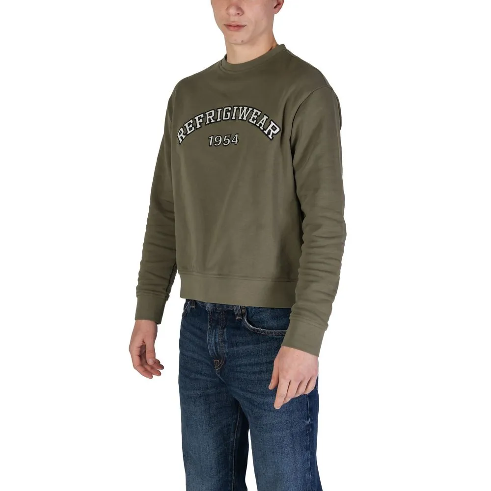 Refrigiwear Men's Green Cotton Sweater