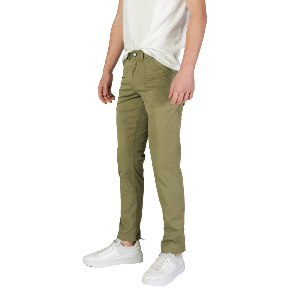 Refrigiwear Men's Green Cotton Jeans & Pant