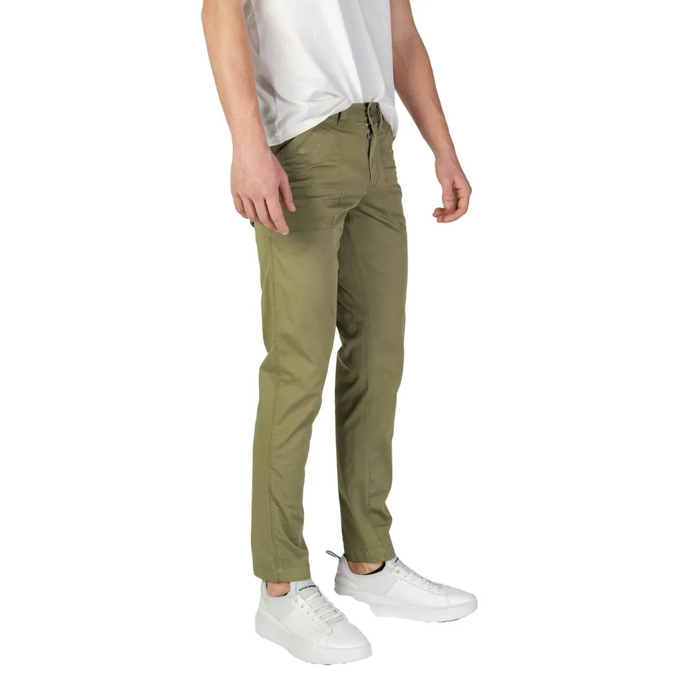 Refrigiwear Men's Green Cotton Jeans & Pant