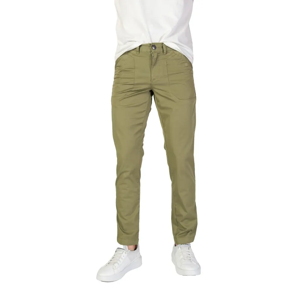 Refrigiwear Men's Green Cotton Jeans & Pant