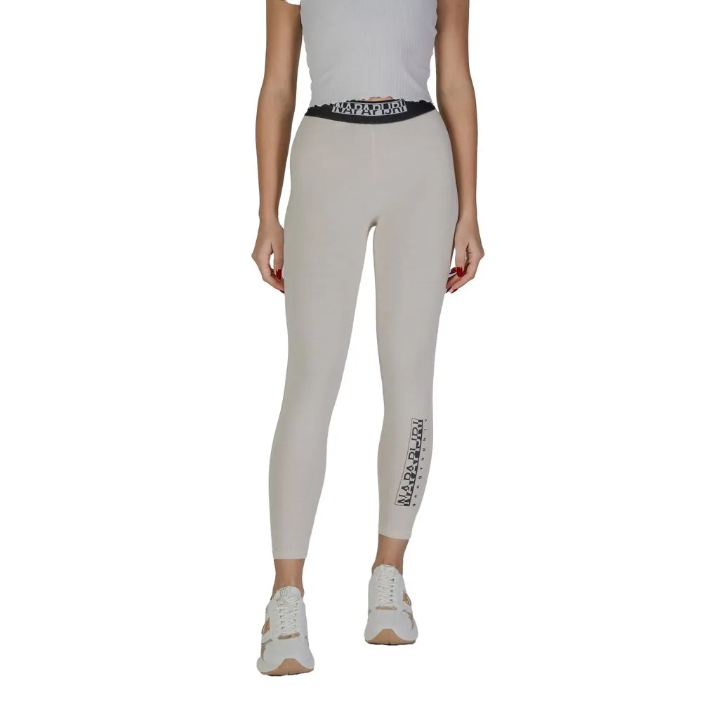 Napapijri Women's Cream Cotton Jeans & Pant