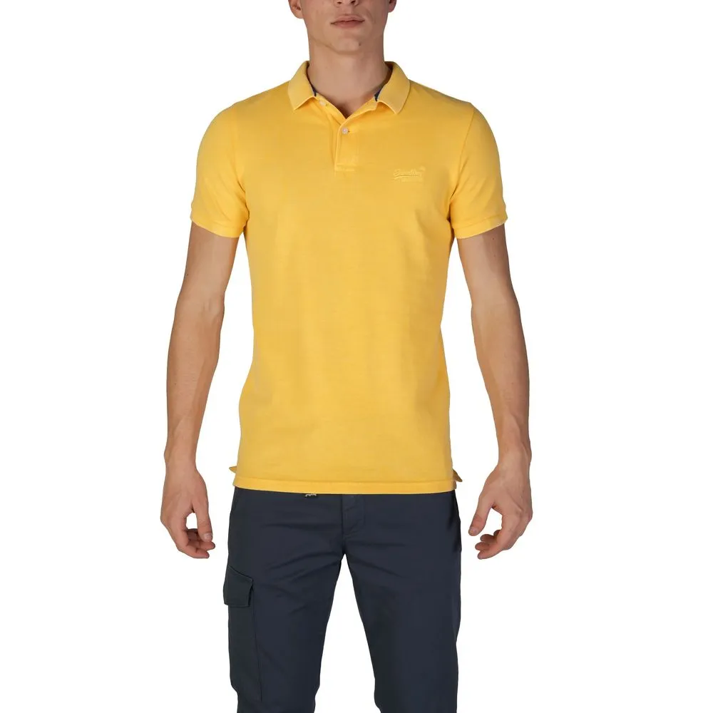 Superdry Men's Yellow Cotton Polo Shirt