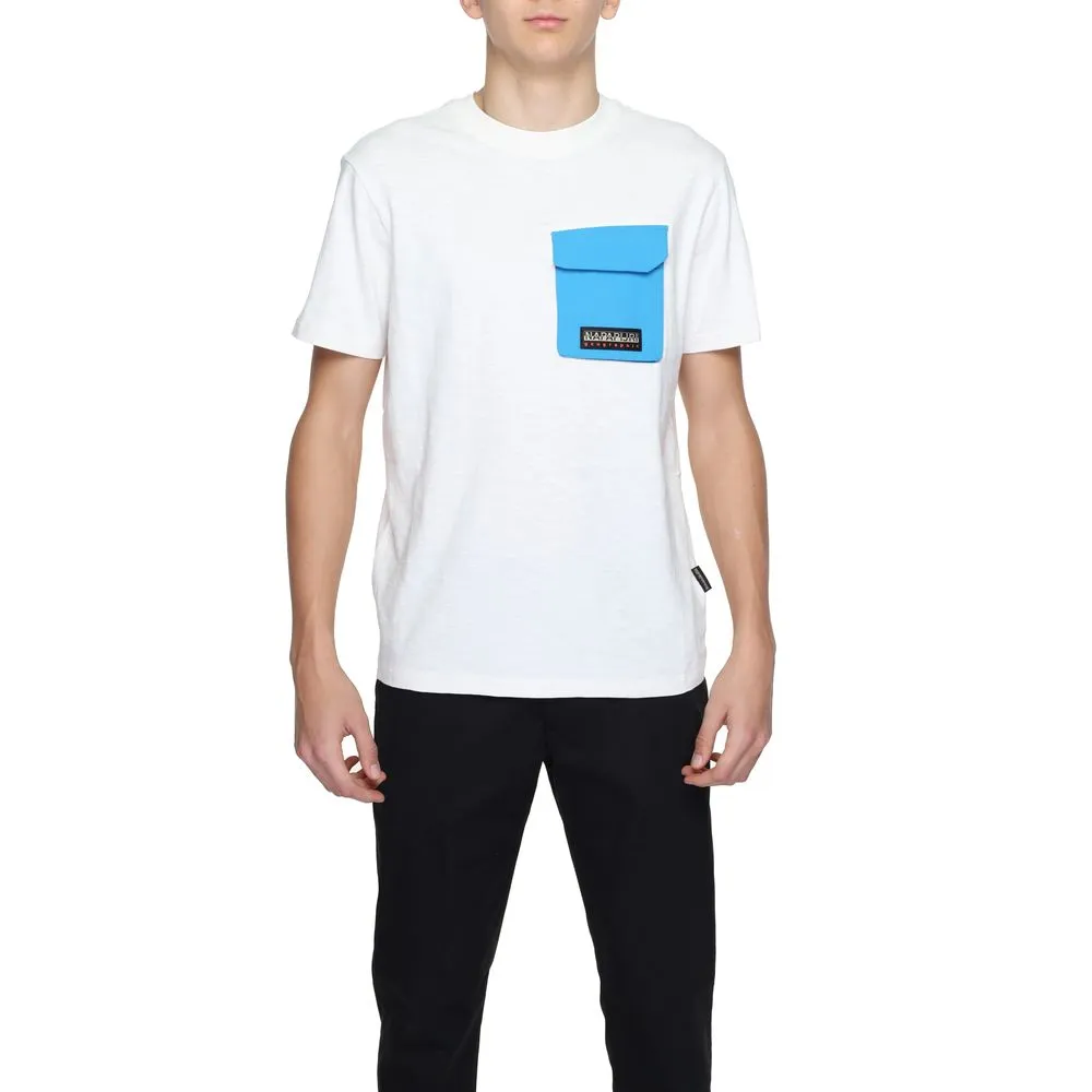 Napapijri Men's White Cotton T-Shirt